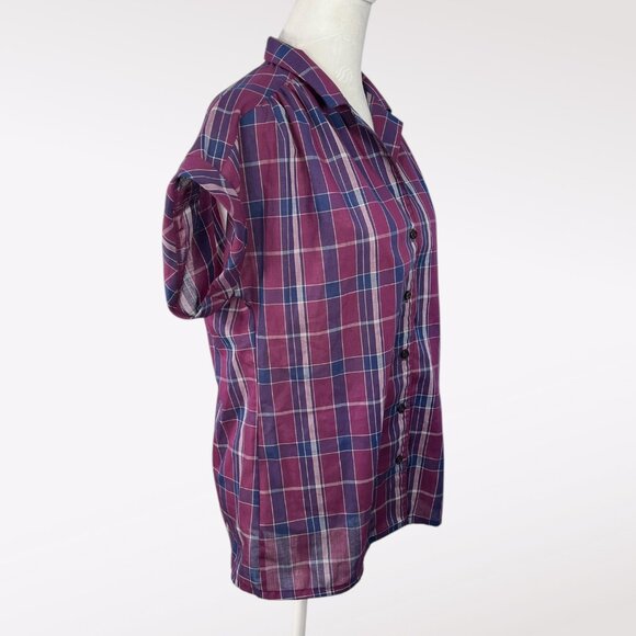 Vintage Koret City Blues Short Sleeve Button Down Shirt Union Made Size Medium - Picture 6 of 9